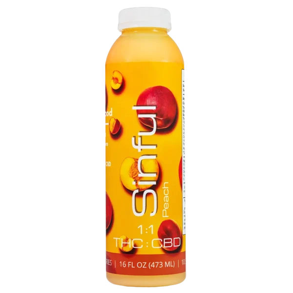 Sinful - Peach 1:1 - 16 oz Drink - Case